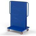 Valley Craft Valley Craft Modular A-Frame Bin Cart F89550 w/2 Round-Peg Pegboard Panels 36"W x 30"D x 62"H, Blue F89550B